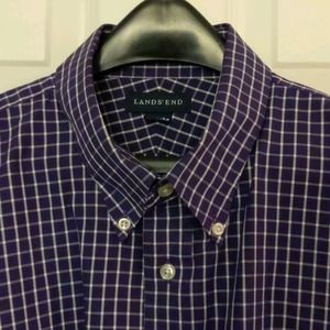 Lands' End Collar Shirt Long Sleeves . Sz 17.5 34